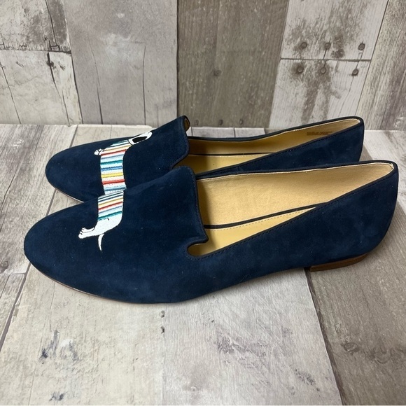 NWOB Talbots Ryan Embroidered Suede Loafers Size 8.5 - Picture 3 of 12